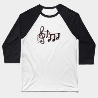 Watercolor Music Notes Baseball T-Shirt